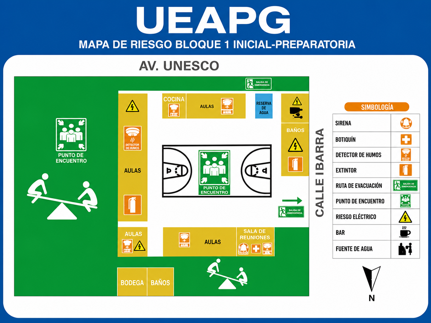 Mapa de riesgo de la Sede 2 UEAPG