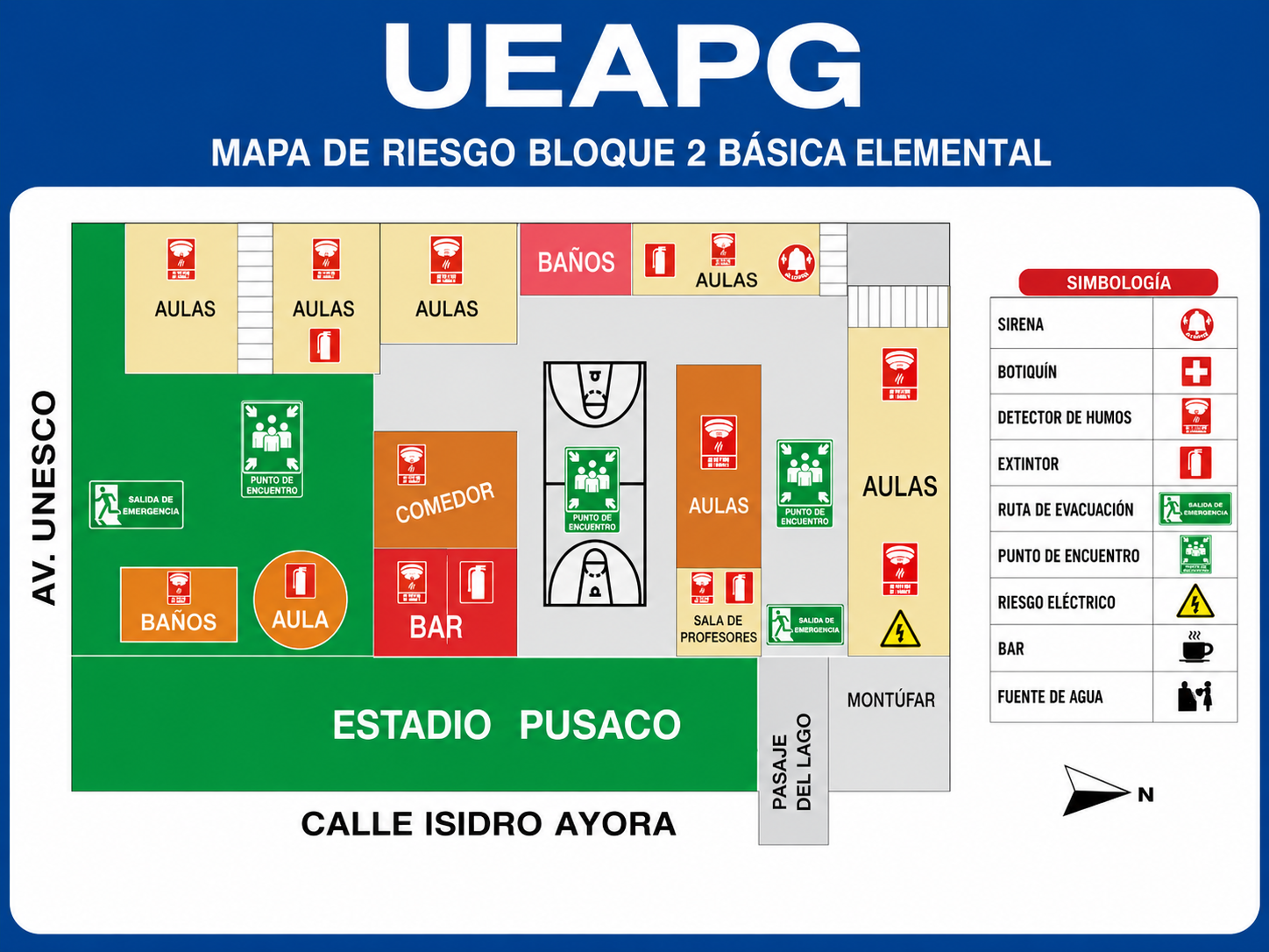 Mapa de riesgo de la Sede 3 UEAPG