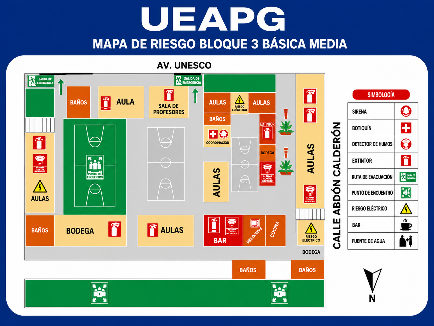 Mapa de riesgo de la Sede 4 UEAPG