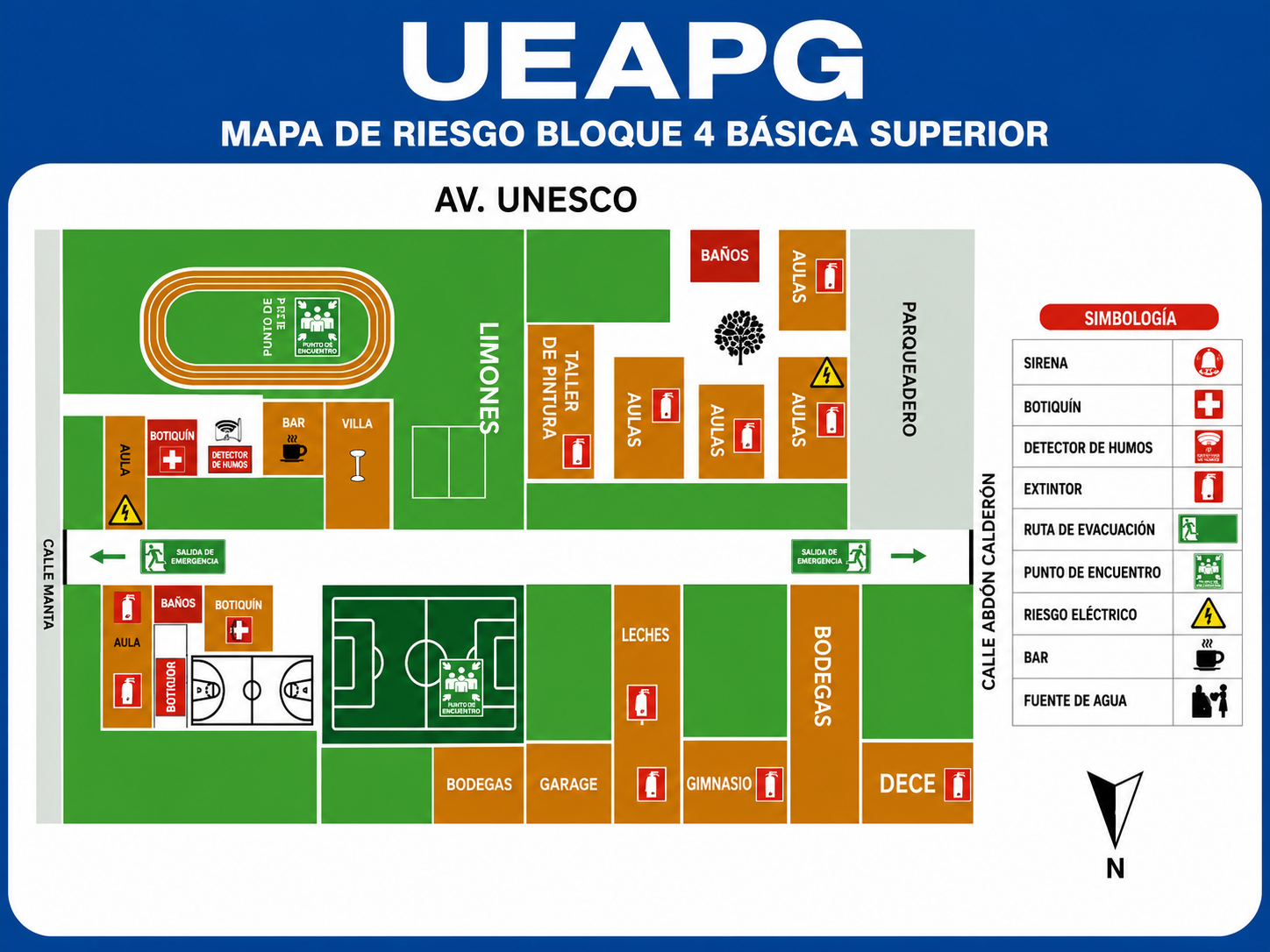Mapa de riesgo de la Sede 5 UEAPG